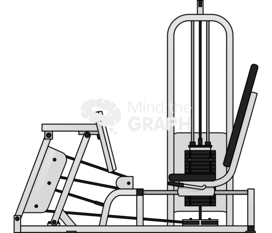 Leg press exercise equipment lateral Icons, Symbols, Pictures, and Images